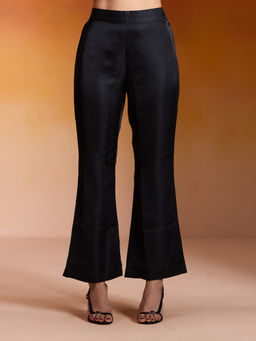 Gajra Gang - Taash-Panache Black Nysaa Solid Straight Pant
