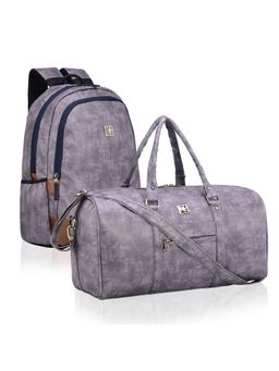 Kuber Industries - Unisex Combo Of 2 Duffle Bag And 25 Litres Laptop Travel Backpack - Sandstone Grey