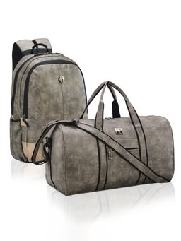 Kuber Industries - Unisex Combo Of 2 Duffle Bag And 25 Litres Laptop Travel Backpack - Brown