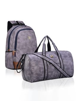 Kuber Industries - Unisex Combo Of 2 Duffle Bag And 25 Litres Laptop Travel Backpack - Grey