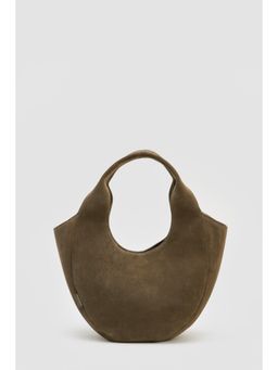 Perona - Women's Olive Handbag with Detachable Strap