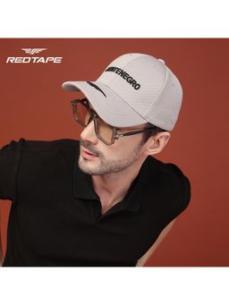 Red Tape - Unisex Typography Slider Buckle Grey Cap