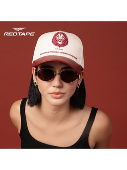 Red Tape - Unisex Colorblock Slider Buckle Beige Cap