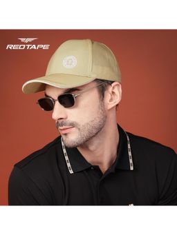 Red Tape - Unisex Solid Velcro Beige Cap