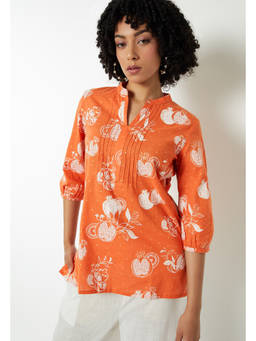max - Orange Printed Kurta