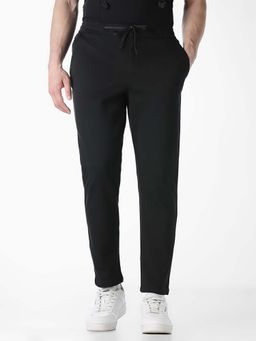 Jack & Jones - Black Solid Plain Casual Chinos