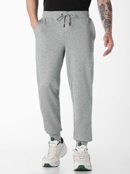 Jack & Jones - Grey Solid Plain Casual Trackpant