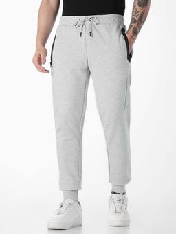 Jack & Jones - Grey Solid Plain Casual Trackpant