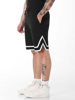Jack & Jones - Black Solid Plain Casual Shorts