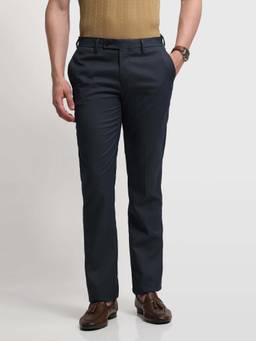 Arrow - Blue Textured Formal Trouser