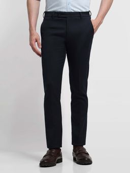 Arrow - Blue Textured Formal Trouser