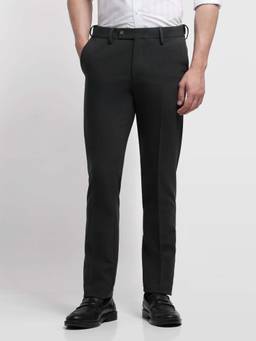 Arrow - Grey Solid Plain Formal Trouser