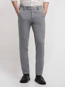 Arrow - Grey Textured Formal Trouser