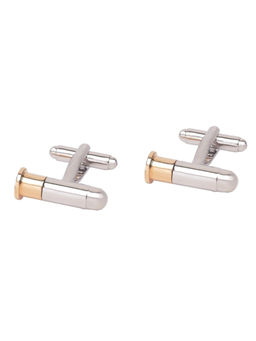 The Tie Hub - Silver & Gold Bullet Cufflinks