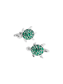 The Tie Hub - Green Turtle Cufflinks