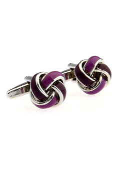 The Tie Hub - Purple Knot Cufflinks
