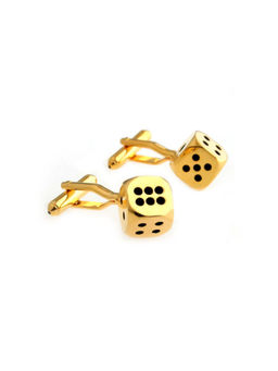The Tie Hub - Gold Dice Cufflinks