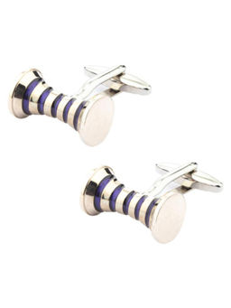 The Tie Hub - Purple Drum Shape Cufflinks