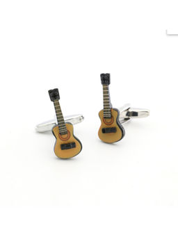 The Tie Hub - Yellow Guitar Cufflinks