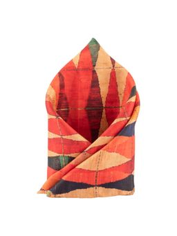 The Tie Hub - Multi-Color Diamond Pattern Silk and Cotton Pocket Square