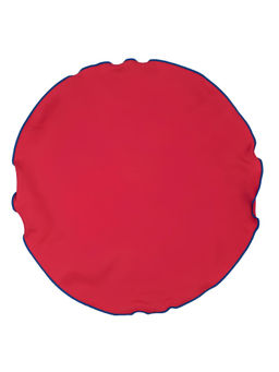 The Tie Hub - Freehand Solid Red Round Pocket Square for Men