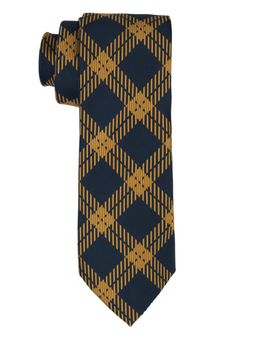 The Tie Hub - Anthem Plaid Blue and Yellow Silk Necktie