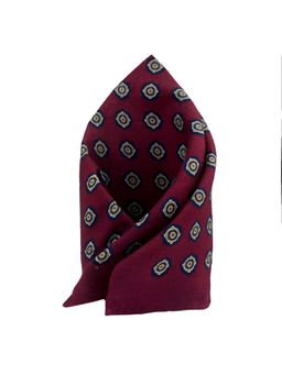 The Tie Hub - Dotted Hitch Burgundy Wool Pocket Square for Men