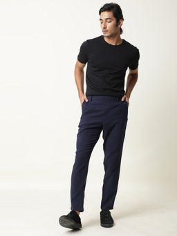 Rare Rabbit - Navy Casual Trousers