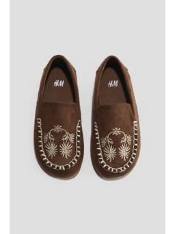 H&M - Boys Brown Embroidery-Detail Loafers
