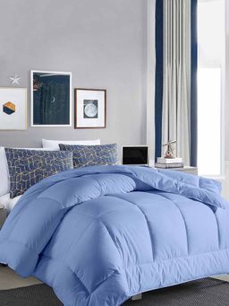 Razzai - Microfiber Sky Blue Mild Winter 300Gsm Single Bed |Quilt|Dohar