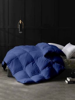 Razzai - Microfiber Heavy Winter 500 Gsm Medium Blue|Single Bed Comforter
