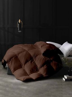 Razzai - Microfiber Heavy Winter 500 Gsm Chocolate Brown|Single Bed Comforter