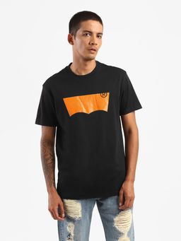 Levi's - Men Black Orange Round Neck T-shirt