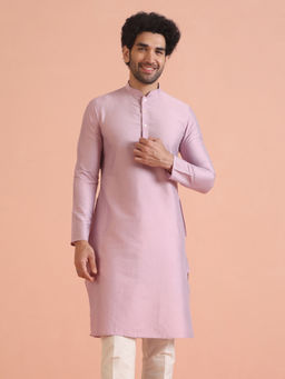 KISAH - Men Onion Pink Solid Kurta