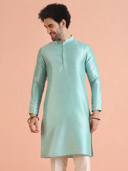 KISAH - Men Turquoise Solid Kurta
