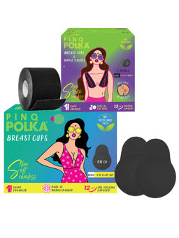 Pinq Polka - Reusable Breast Lift Cup A-B Cup & Disposable Breast Tape