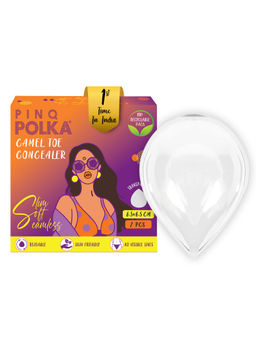 Pinq Polka - Reuasble Camel Toe Concealer Invisble No Sticking On Body Transparent (Pack of 2)