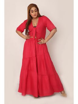 dhaaga - Shania Red Co-Ord (Set of 2)