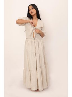 dhaaga - Shania Beige Co-Ord (Set of 2)