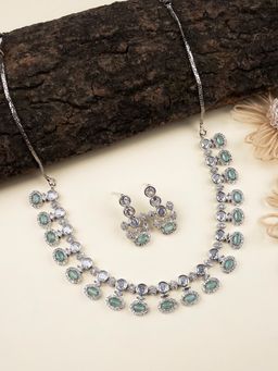 STILEADDA - Trendy Turquoise Ad Necklace Set