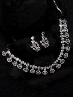 STILEADDA - Trendy White Ad Necklace Set
