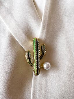 AMOSSH - Desert Cactus Pearly Brooch