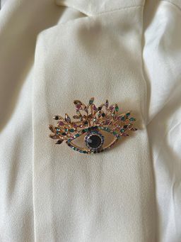 AMOSSH - Evil Eye Studded Brooch