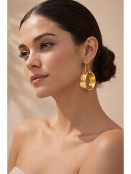 Niska - Contemporary Brass-Plated Earrings