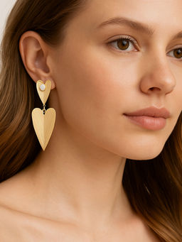 VIEN - Minimal Gold-Plated Earrings for Women White