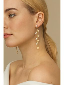 VIEN - Minimal Gold-Plated Earrings for Women White