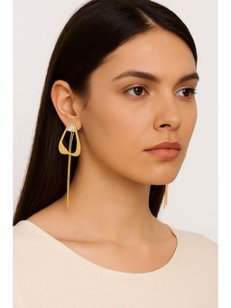 VIEN - Minimal Gold-Plated Earrings for Women White