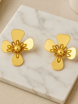 VIEN - Minimal Gold-Plated Earrings for Women Gold