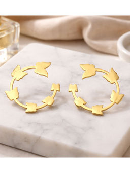 VIEN - Minimal Gold-Plated Earrings for Women White