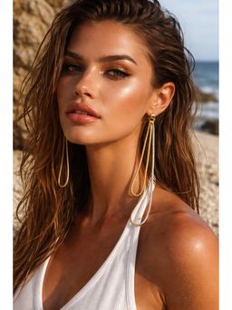 Niska - Luna Twin Chain Earrings